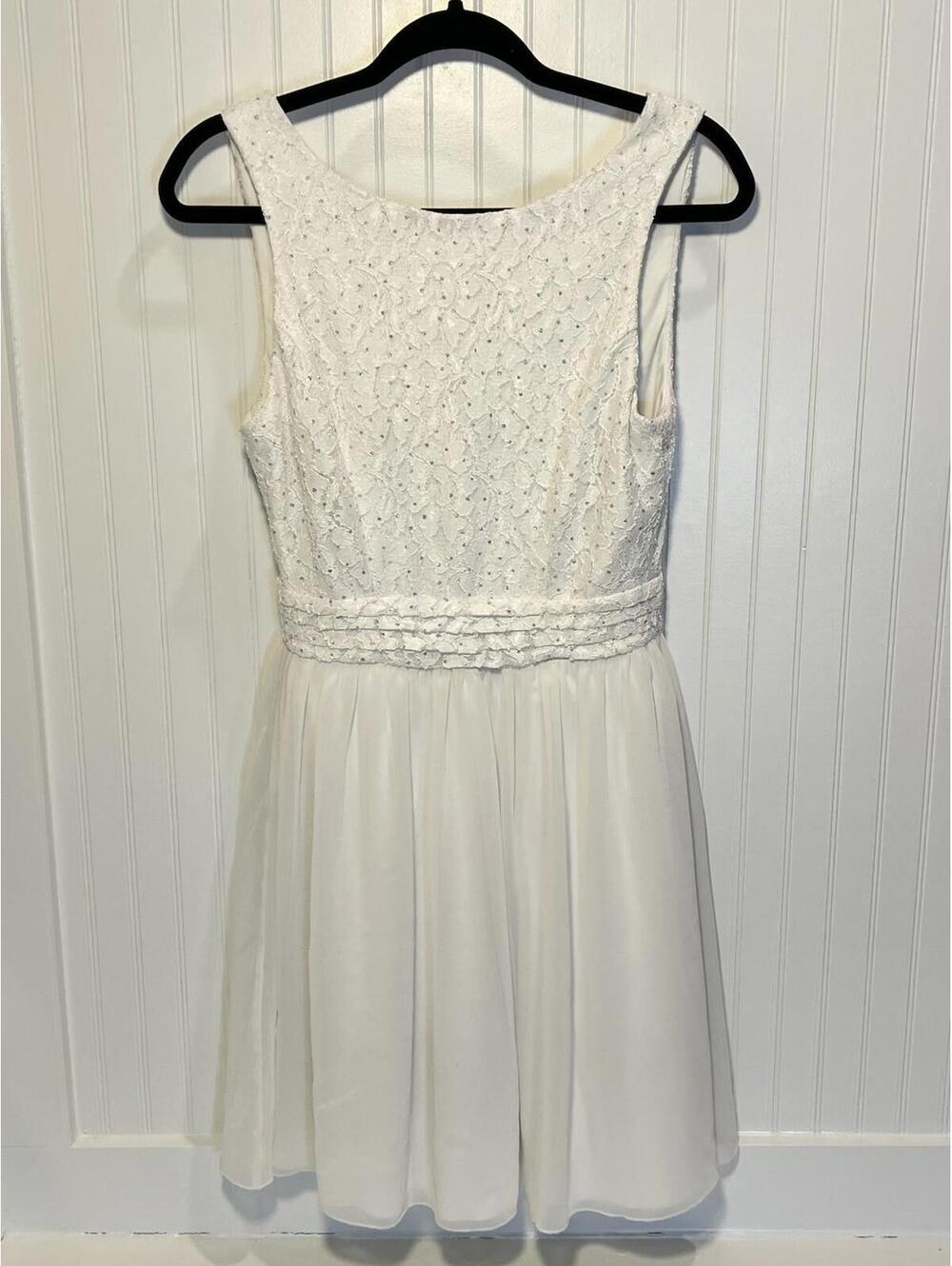 Speechless Ivory Lace Chiffon Dress Size 9